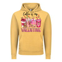 Vintage Mustard Coffee Is MY Valentine Vintage Hoodie - CowhideDigitalArt