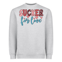 Heather Grey sucker for love Heavyweight Sweatshirt - JahusDesignShop