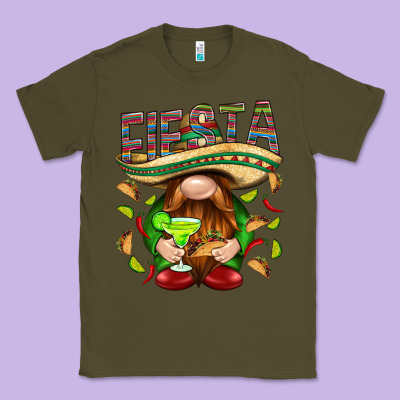 Fiesta Gnome With Tacos Mexico Classic Tee Designed By Howdyjamesfarm