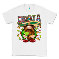 White Fiesta gnome with tacos Mexico Classic Tee - HowdyJamesFarm