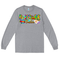 Heather Grey daycare teacher Long Sleeve Tee - CowhideDigitalArt
