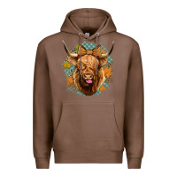 Chestnut fall highland cow Premium Hoodie - Jasminsmagicworld