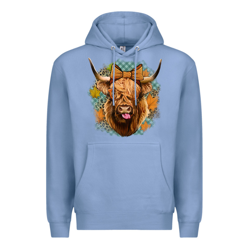 Fall Highland Cow Premium Hoodie by Jasminsmagicworld | Teevron