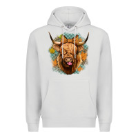 Dove Grey fall highland cow Premium Hoodie - Jasminsmagicworld