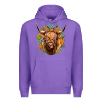 Purple fall highland cow Premium Hoodie - Jasminsmagicworld