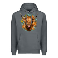 Rock fall highland cow Premium Hoodie - Jasminsmagicworld