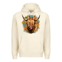 Sandshell fall highland cow Premium Hoodie - Jasminsmagicworld