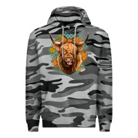 Slate Camo fall highland cow Premium Hoodie - Jasminsmagicworld