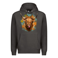 Smoke fall highland cow Premium Hoodie - Jasminsmagicworld