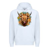 White fall highland cow Premium Hoodie - Jasminsmagicworld