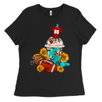 Black Football Frappe Coffee Ladies Tee - FaDigitalArtStudio
