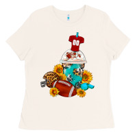 Bone Football Frappe Coffee Ladies Tee - FaDigitalArtStudio