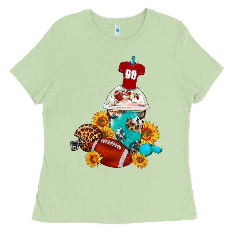 Football Frappe Coffee Ladies Tee by FaDigitalArtStudio | Teevron