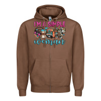 Chestnut i'm a simple woman Zipper Hoodie - JahusDesignShop