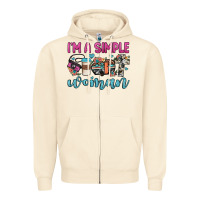 Sandshell i'm a simple woman Zipper Hoodie - JahusDesignShop