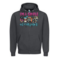 Smoke i'm a simple woman Zipper Hoodie - JahusDesignShop