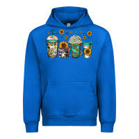 Cobalt sunflowers coffee cups Urban Hoodie - Jasminsmagicworld
