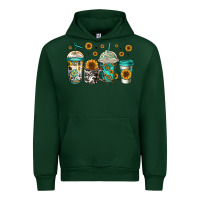 Forest Green sunflowers coffee cups Urban Hoodie - Jasminsmagicworld