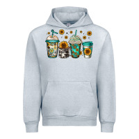 Heather Grey sunflowers coffee cups Urban Hoodie - Jasminsmagicworld