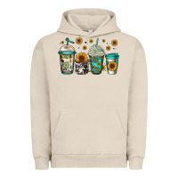 Pigment French Oak sunflowers coffee cups Urban Hoodie - Jasminsmagicworld