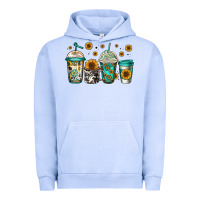 Pigment Grape Ice sunflowers coffee cups Urban Hoodie - Jasminsmagicworld