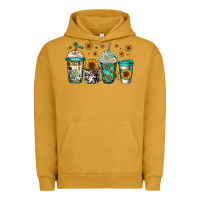 Pigment Peanut Butter sunflowers coffee cups Urban Hoodie - Jasminsmagicworld