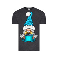 Vintage Black winter gnome with gift Vintage Tee - BundleAndBundleShop