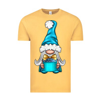 Vintage Mustard winter gnome with gift Vintage Tee - BundleAndBundleShop