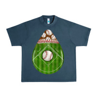 Midnight Navy baseball and western roses teardrop Urban Heavy Tee - BundleAndBundleShop