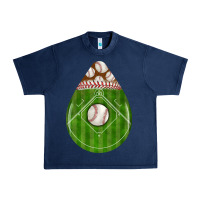 Navy baseball and western roses teardrop Urban Heavy Tee - BundleAndBundleShop