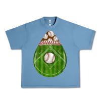 Pebble Blue baseball and western roses teardrop Urban Heavy Tee - BundleAndBundleShop