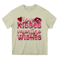 Mossy Love kisses Valentine wishes Valentine's Day Heavy Core Tee - HowdyJamesFarm