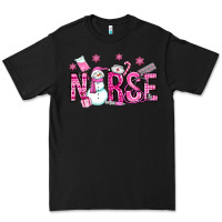 Black nurse pink christmas Premium Tee - OliviaCreatesArt