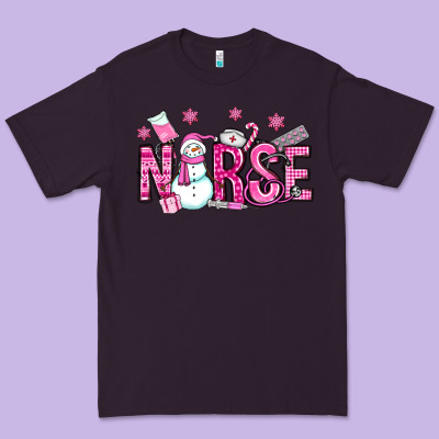 Nurse Pink Christmas Premium Tee Designed By Oliviacreatesart