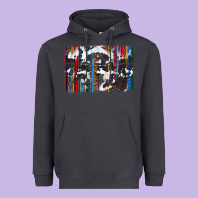 Cowhide, Leopard Serape Backgraund Heavyweight Hoodie Designed By Jahusdesignshop