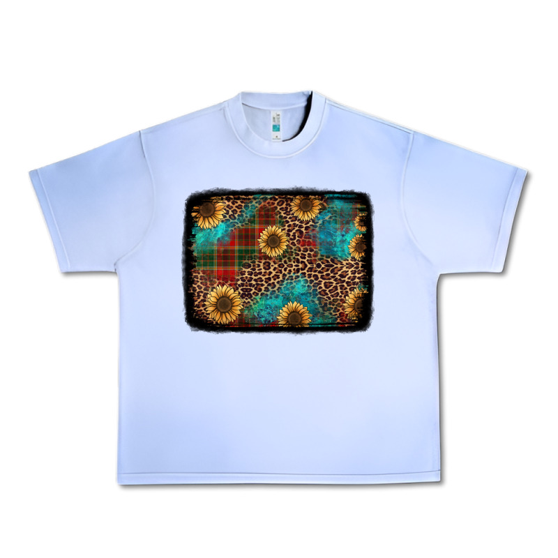 Christmas Sunflowers And Buffalo Plaid Background Urban Heavy Tee by Jasminsmagicworld | Teevron