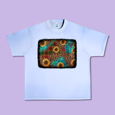 Christmas Sunflowers And Buffalo Plaid Background Urban Heavy Tee Designed By Jasminsmagicworld