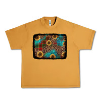 Peanut Butter christmas sunflowers and buffalo plaid background Urban Heavy Tee - Jasminsmagicworld