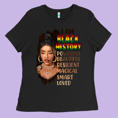 I Am Black History Black Girl Ladies Tee Designed By Fadigitalartstudio