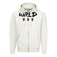 Oatmeal Heather wrld singer 999 black Zipper Hoodie - baoMotion