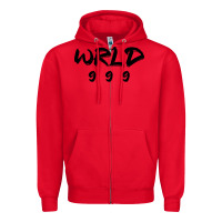 Red wrld singer 999 black Zipper Hoodie - baoMotion