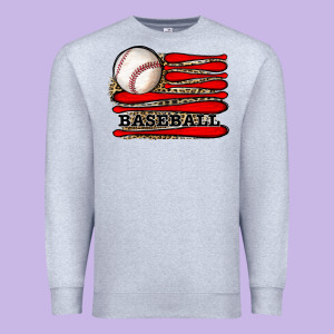 Leopard Baseball Flag Premium Sweatshirt Designed By Jahusdesignshop