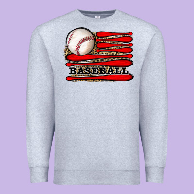 Leopard Baseball Flag Premium Sweatshirt Designed By Jahusdesignshop