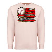 Pale Pink leopard baseball flag Premium Sweatshirt - JahusDesignShop