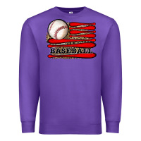 Purple leopard baseball flag Premium Sweatshirt - JahusDesignShop