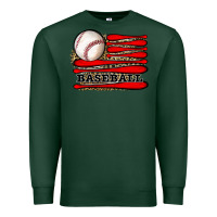 Sports Green leopard baseball flag Premium Sweatshirt - JahusDesignShop
