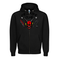 Black hellfire club strangerthings Zipper Hoodie - baoMotion