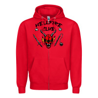 Red hellfire club strangerthings Zipper Hoodie - baoMotion