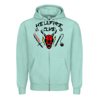 Seafoam hellfire club strangerthings Zipper Hoodie - baoMotion