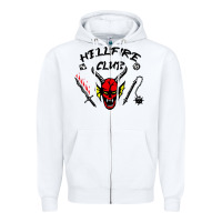 White hellfire club strangerthings Zipper Hoodie - baoMotion